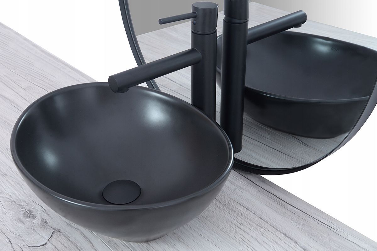 Умывальник Rea Sofia Black Matt 41x34.5, REA-U0333