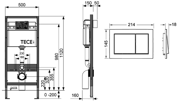 Комплект TECEbase kit, base белый, 9400700