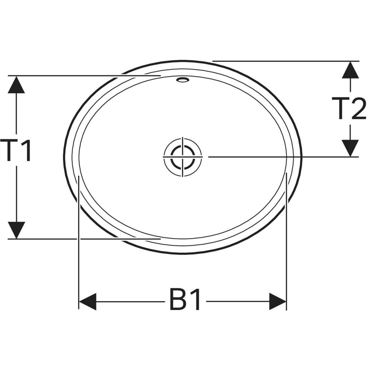 Умывальник овальный Geberit VariForm 50x46, 500.753.01.2