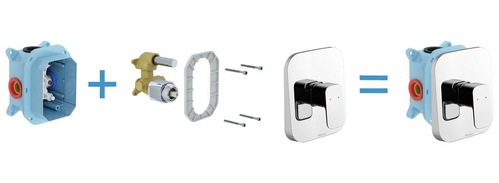 Смеситель скрытого монтажа Ravak 10° TD F 066.00 для R-Box, X070137