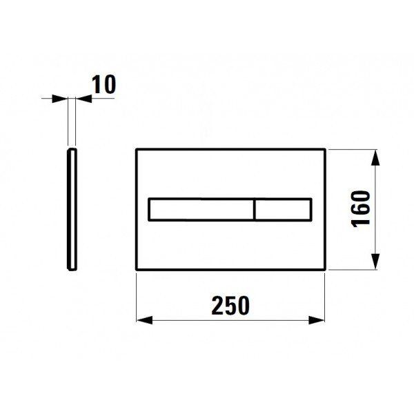 Смывная клавиша Laufen LIS, белая, 8.9566.1.000.000.1