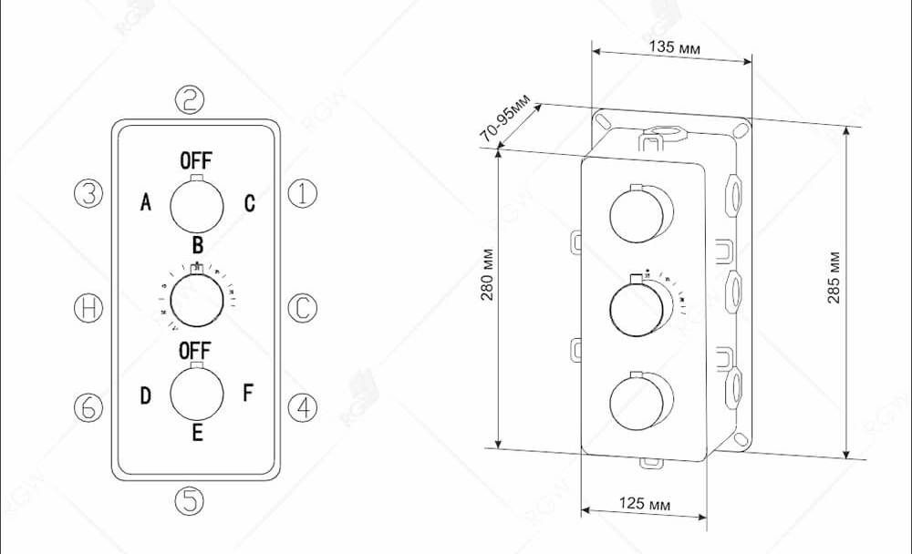 Встраиваемый смеситель RGW SP-41-01
