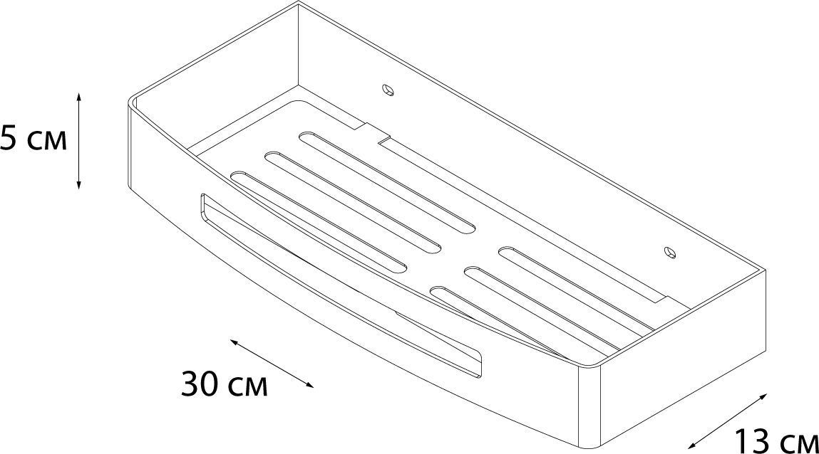 Полка прямоугольная одноэтажная Fixsen Hotel, FX-31003B