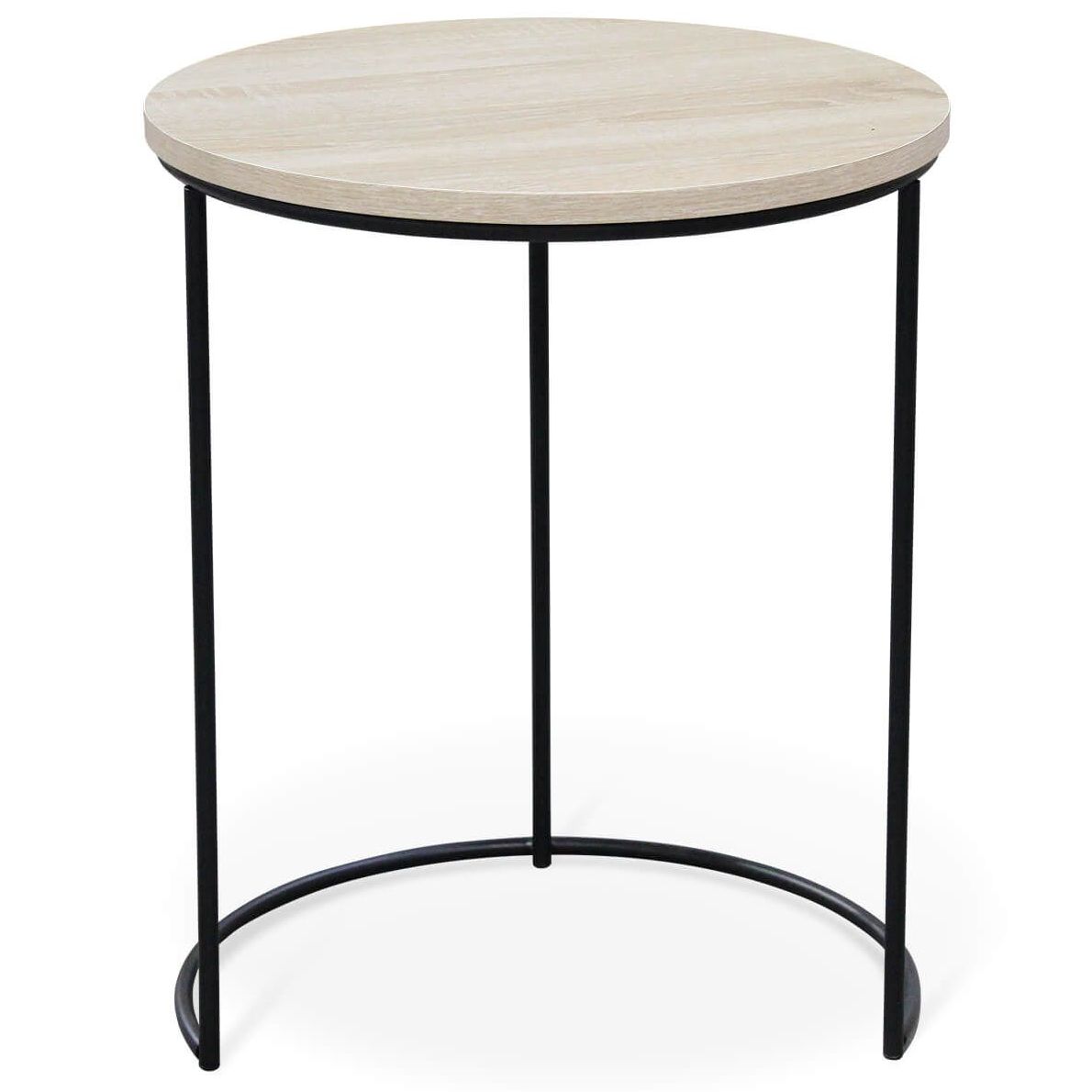 Столик журнальный Sheffilton SHT-CT7 дуб беленый/черный муар, 190222