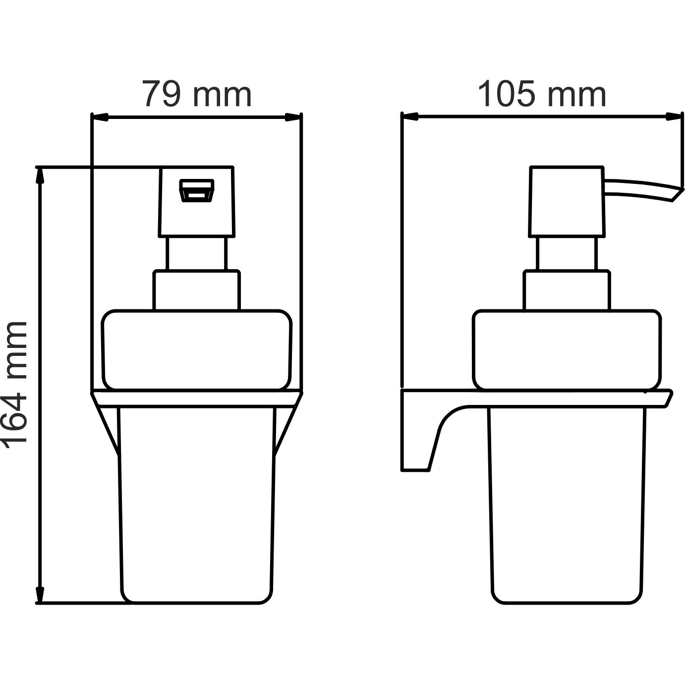 Дозатор для жидкого мыла WasserKRAFT Elbe, K-7299