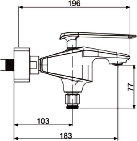 Смеситель для ванны Rose, R1302F