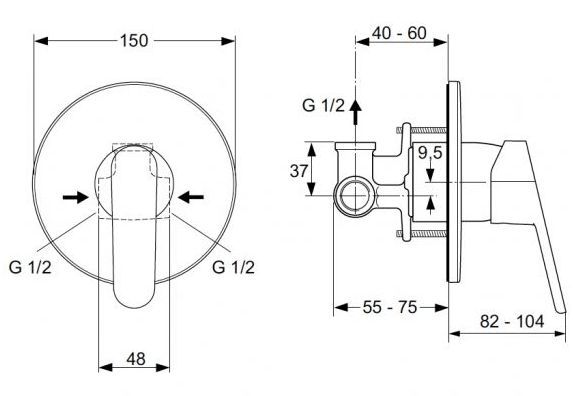 Гигиенический душ Ideal Standard Ceraplan III, B0040AA