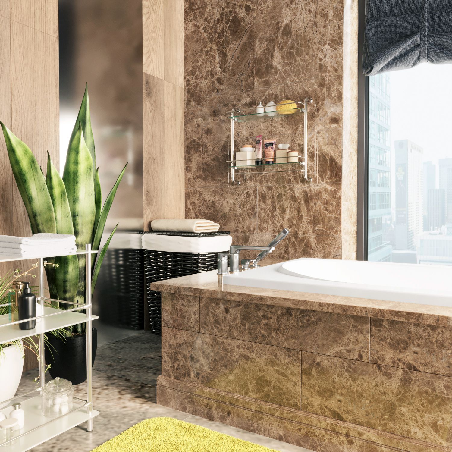 Смеситель на борт ванны, 4 отверстия WasserKRAFT Salm, 2755