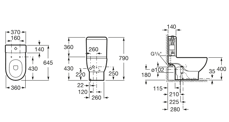 Чаша для унитаза Roca Meridian-N, A342247000