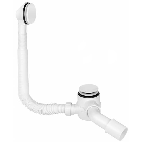 Сифон для ванны McAlpine белый, HC2600CL-WH