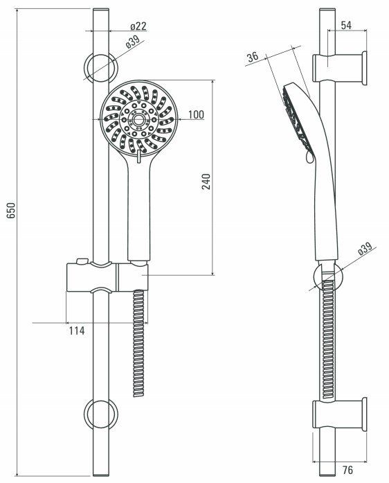 Душевой гарнитур Deante Avis, NGV_051K