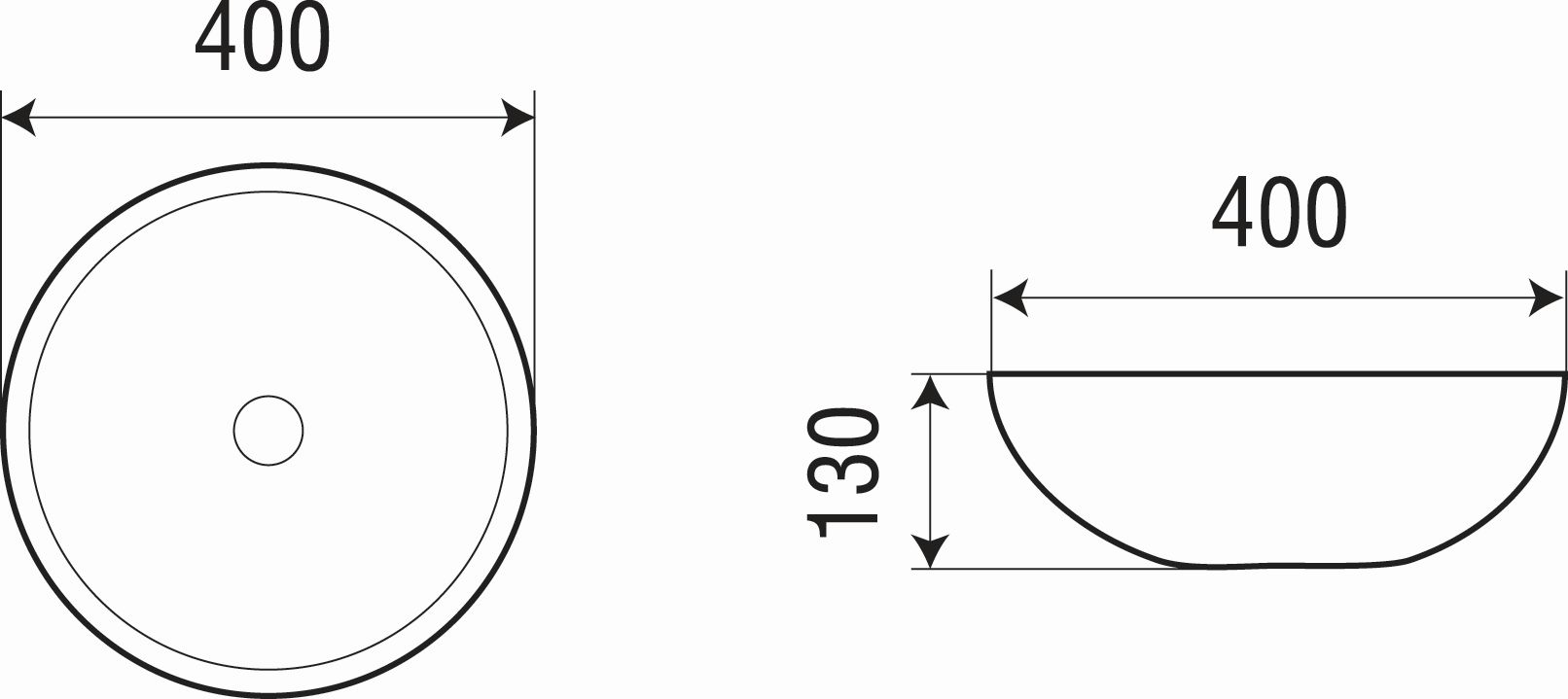 Раковина накладная WeltWasser ELBACH 3003 M814 40x40