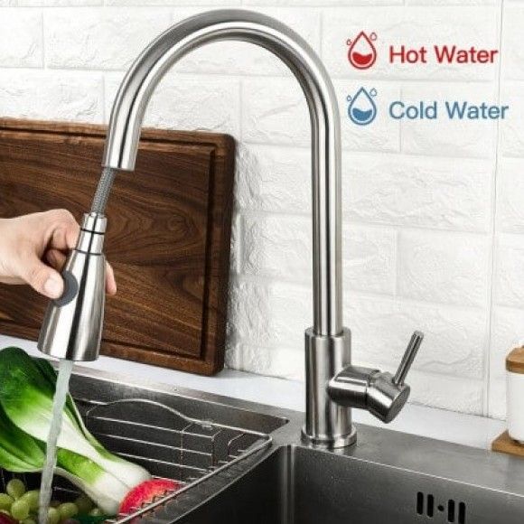 Смеситель для кухни с выдвижным изливом Frap F60899-1