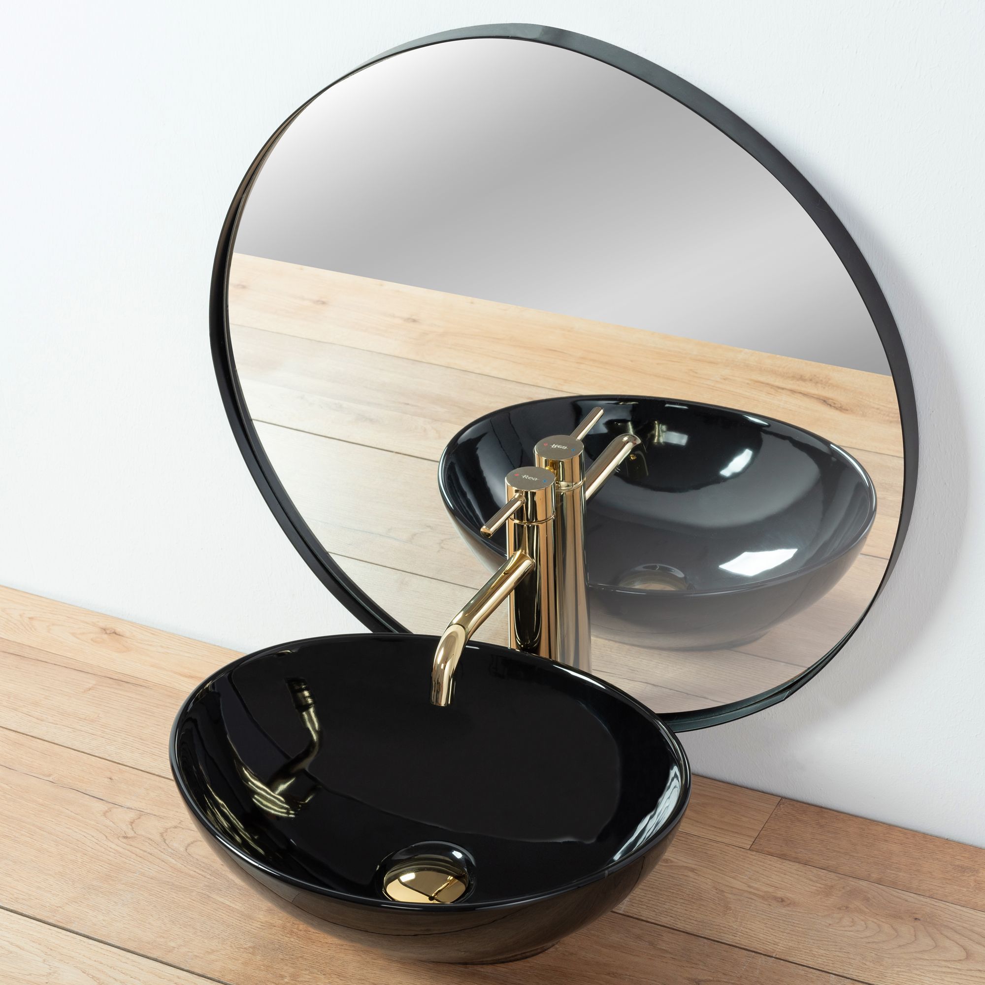 Умывальник Rea Sofia Black 41x34.5, REA-U0154