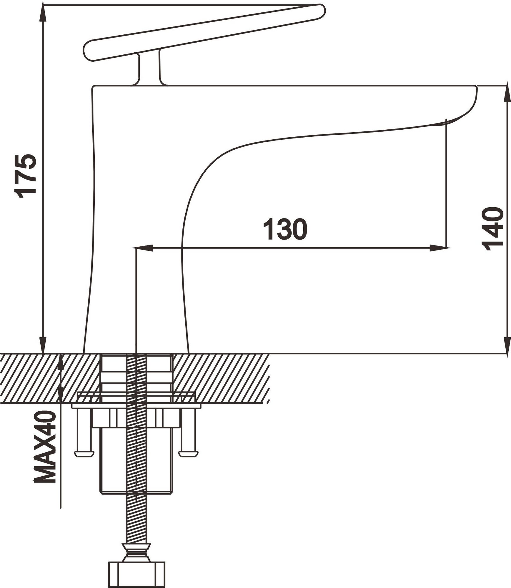 Смеситель для раковины Rose, R1601F