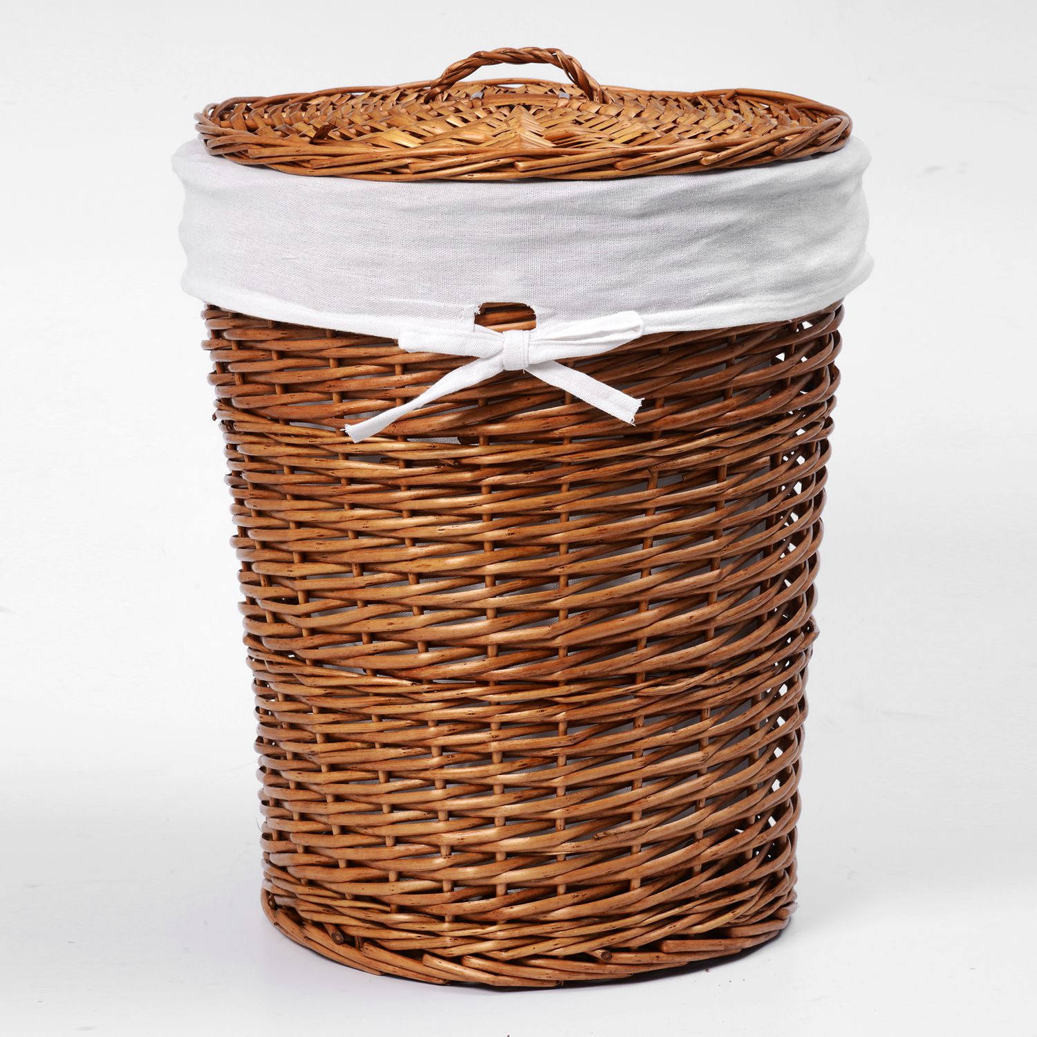 Плетеная корзина для белья с крышкой WasserKRAFT Leine, WB-350-L