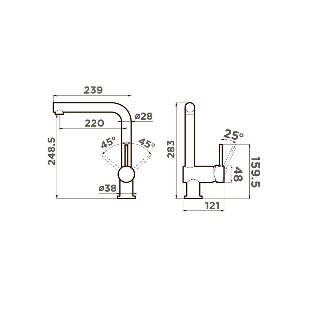 Кухонный смеситель Omoikiri Tanigawa-С, 4994240