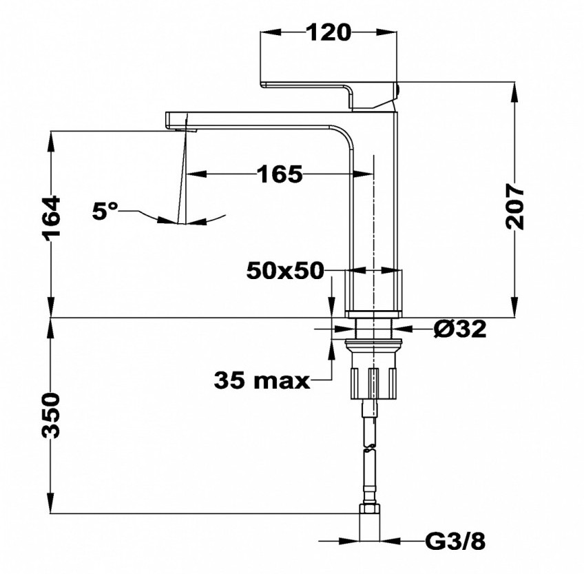 Смеситель для умывальника Teka Soller, 853861250