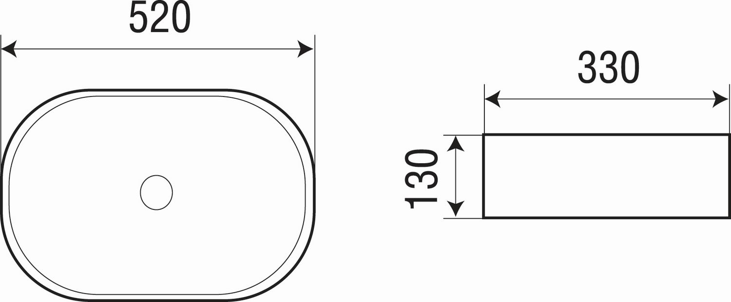 Раковина накладная WeltWasser ELBACH 1048 52x33