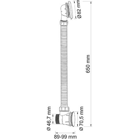 Слив-перелив для ванны WasserKRAFT, A203