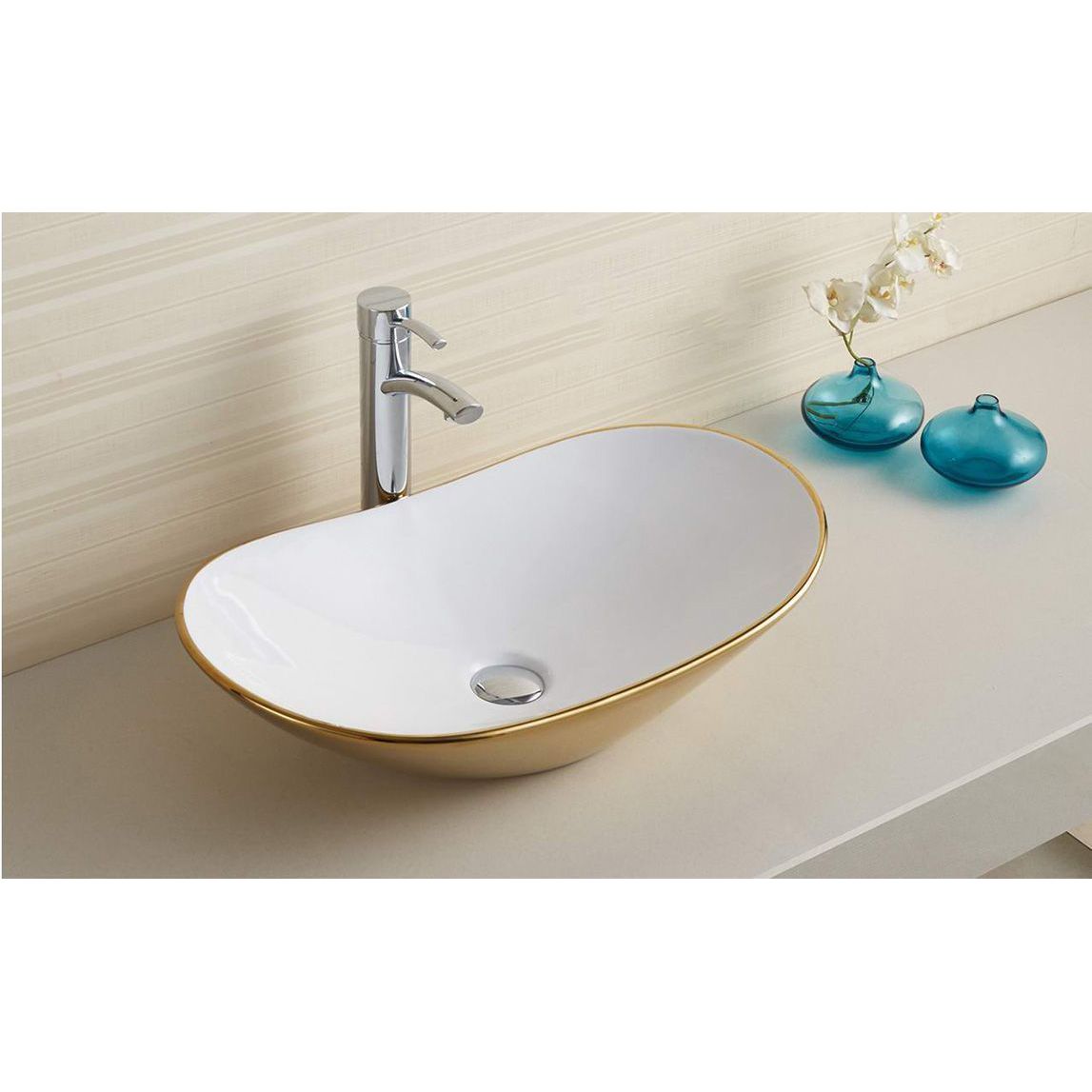 Раковина для ванной Ceramalux 61.5x36, 7811АJW