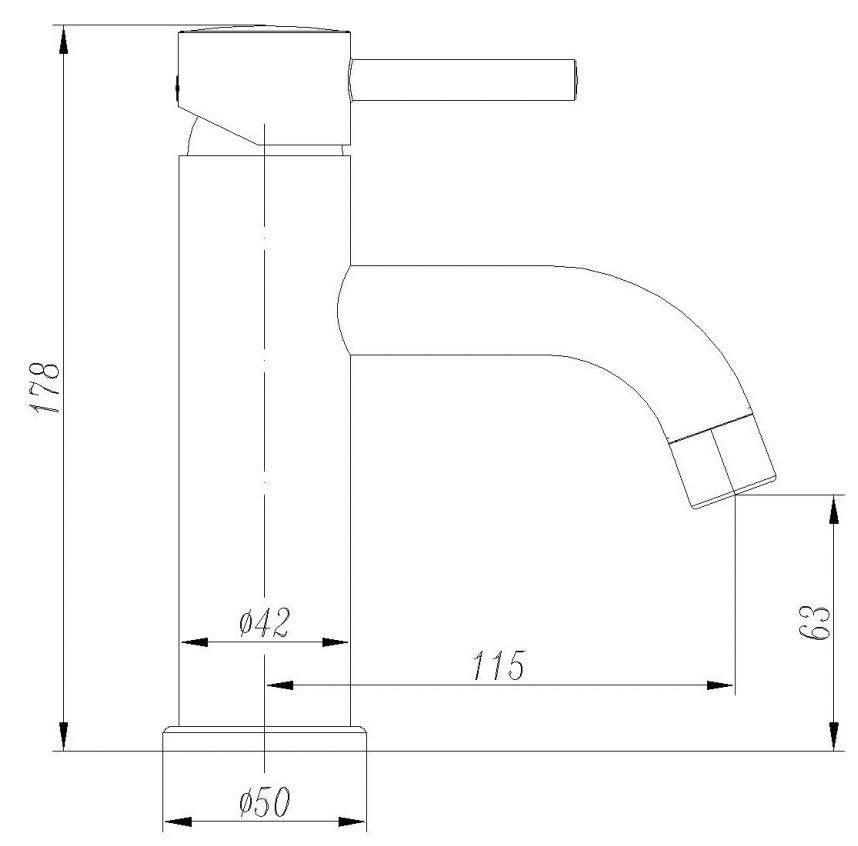 Смеситель для раковины Abber Wasser Kreis черный матовый, AF8110B