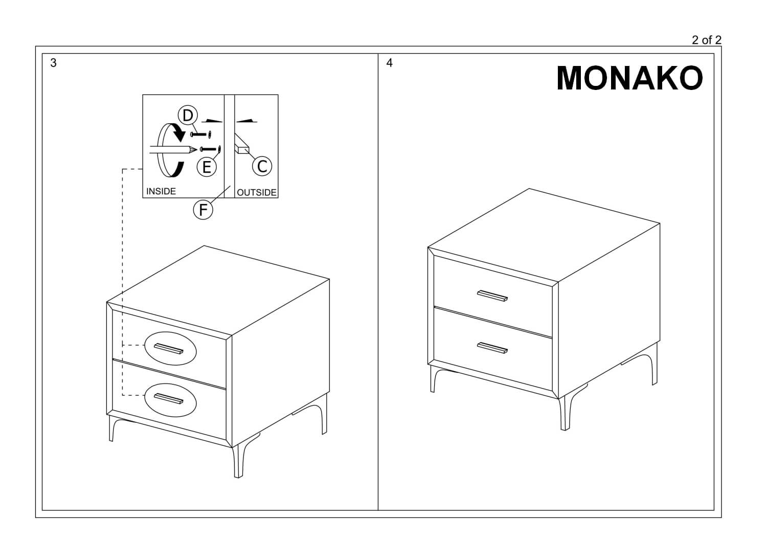 Тумба прикроватная Signal Monako Velvet (античный розовый/золотой), MONAKOVSZRAZL