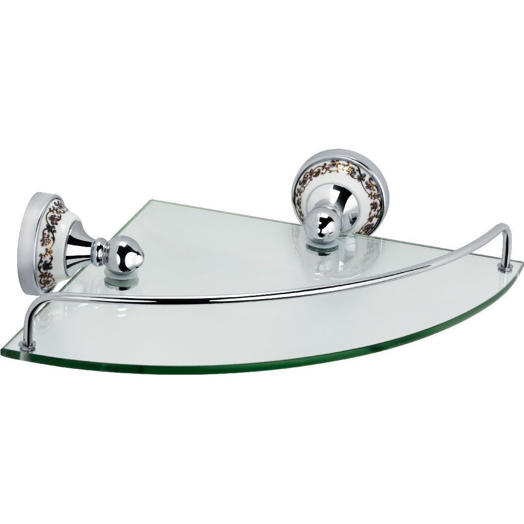 Полка стеклянная угловая Fixsen Bogema, FX-78503A