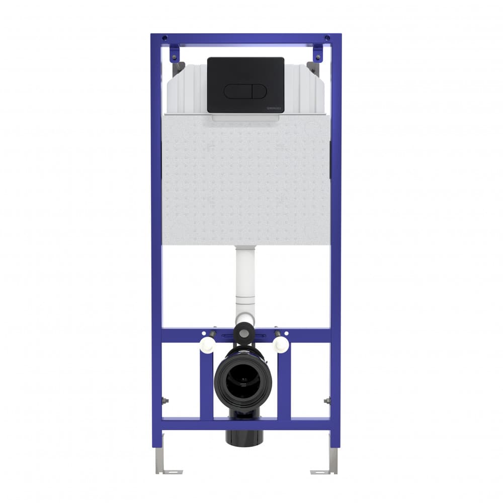 Инсталляция для скрытого монтажа унитаза Berges Novum кнопка D5 Soft Touch черная, 040235