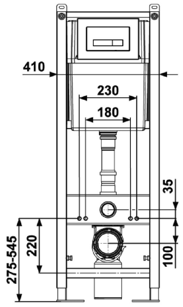 Инсталяция для скрытого монтажа унитаза Berges АТОМ Line 410 кнопка черная SoftTouch, 040340