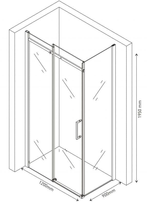 Душевой уголок прямоугольный Berges Melita 120x90, 061018
