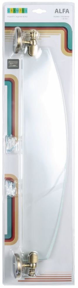 Полка стеклянная Grampus Alfa, GR-9503