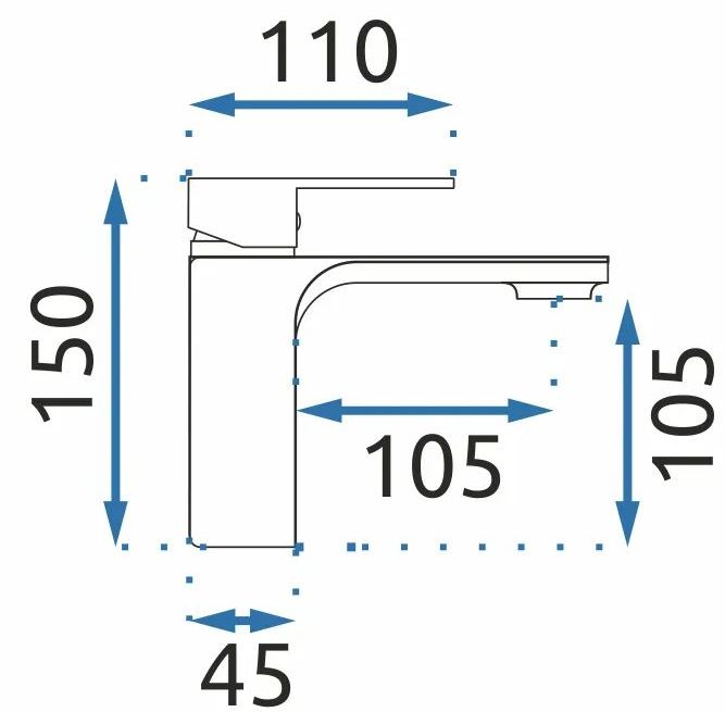 Смеситель для умывальника Rea Urban Chrome, REA-B9904