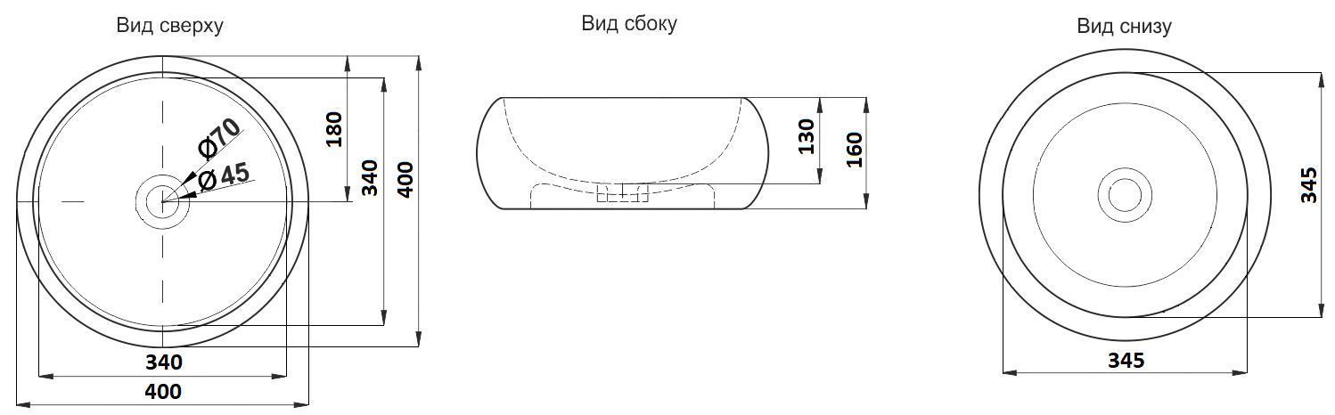 Раковина для ванной Ceramalux 39.5x39.5, 5004SP