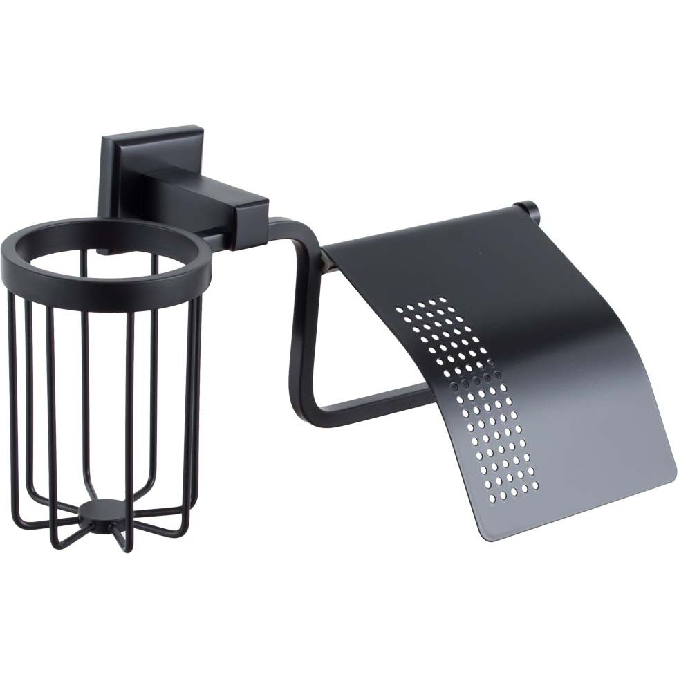 Держатель туалетной бумаги закрытый с держателем освежителя Vivi Felice Notte FL 1007-D-N