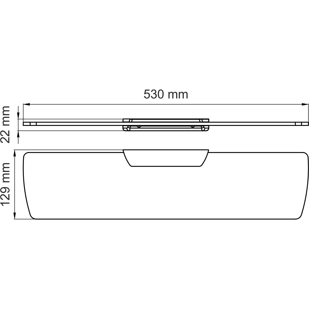 Полка стеклянная WasserKRAFT Glan, K-5124