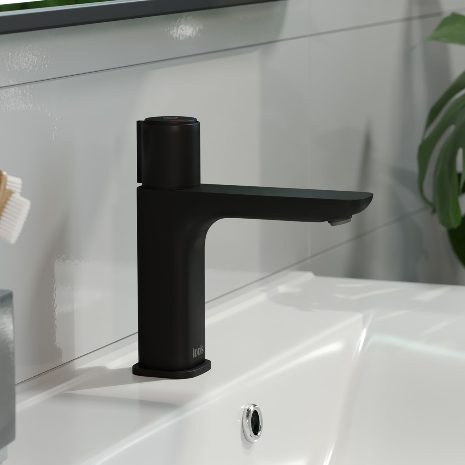 Смеситель для умывальника с управлением Push Control, Iddis Slide, SLIBLBTi01