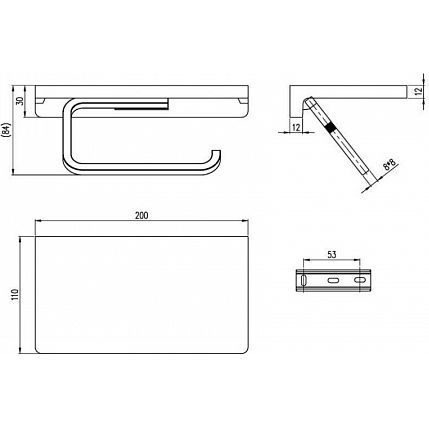 Держатель для туалетной бумаги Villeroy & Boch Elements, хром, TVA15202300061