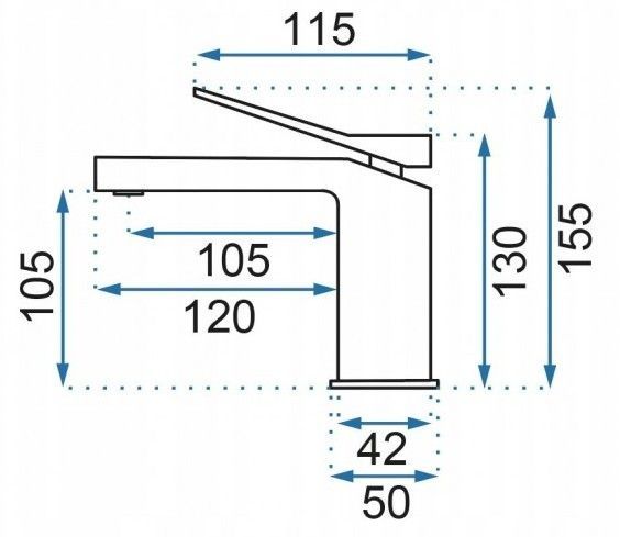 Смеситель для умывальника Rea Duet Gold, REA-B4413
