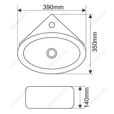 Раковина Melana 39x35, MLN-E604