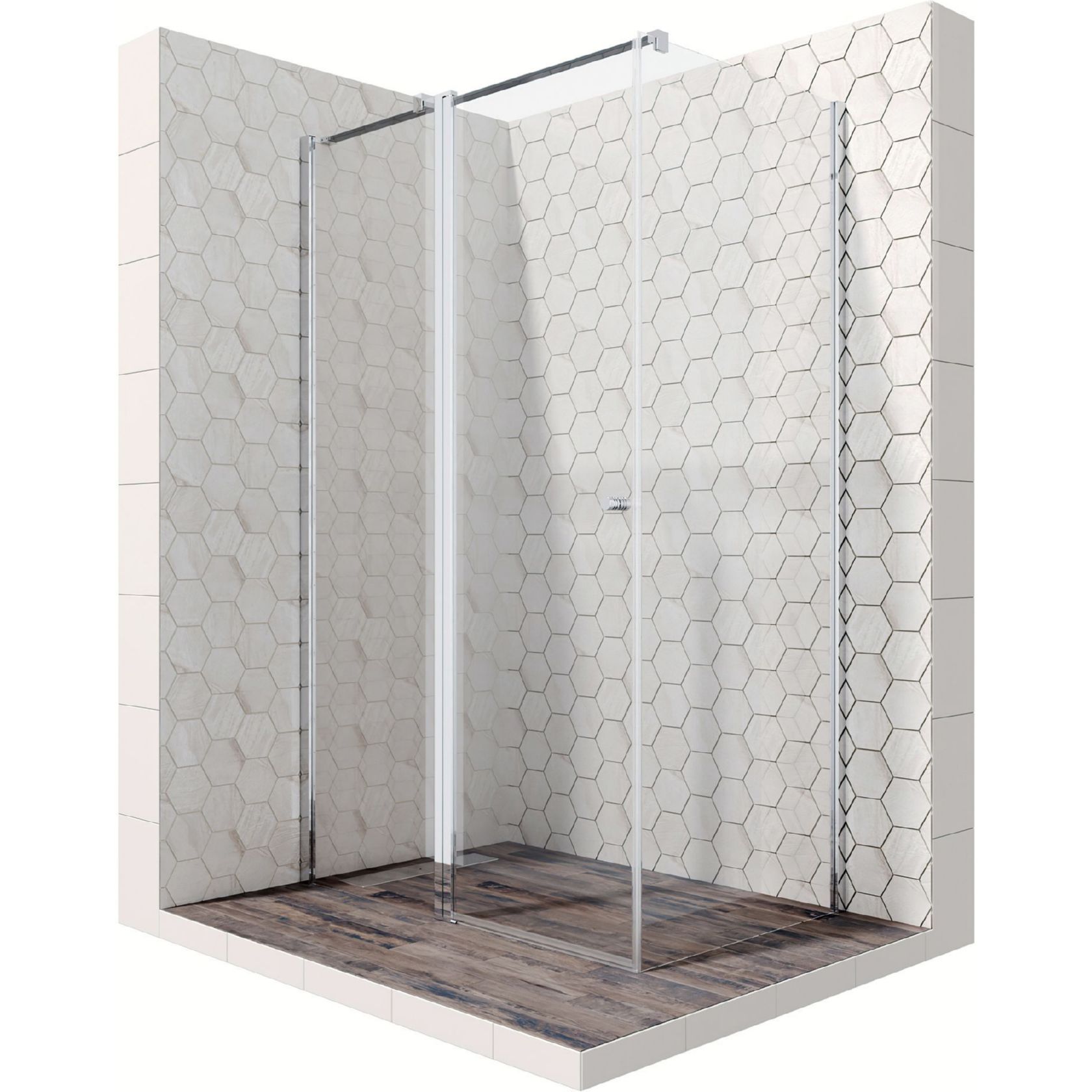 Прямоугольное душевое ограждение с распашной дверью Ambassador Nord