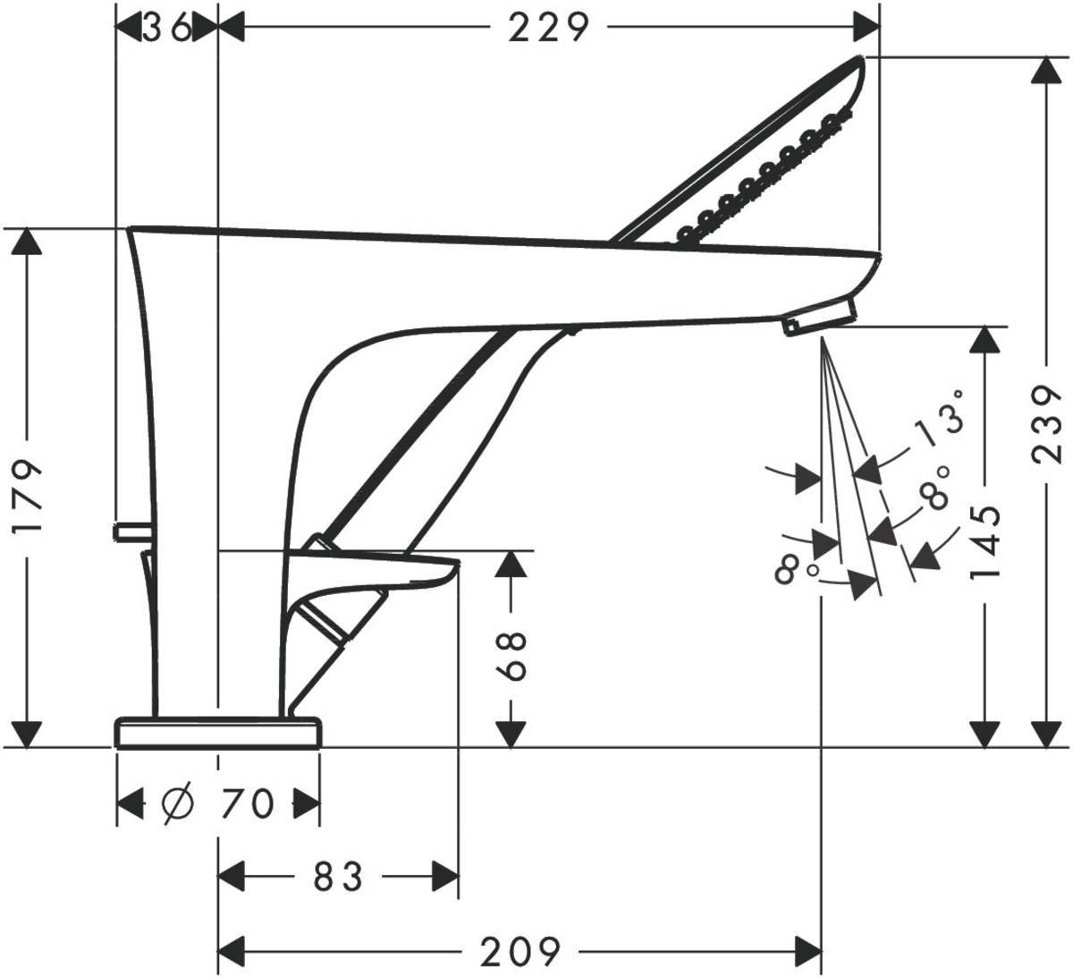 Врезной смеситель для ванны Hansgrohe PuraVida, 15432000