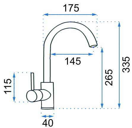 Смеситель для кухни Rea Talisa Black, REA-B0978