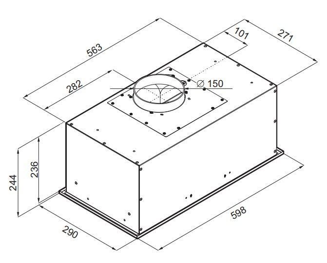 Кухонная вытяжка Maunfeld Crosby Power 60 черный