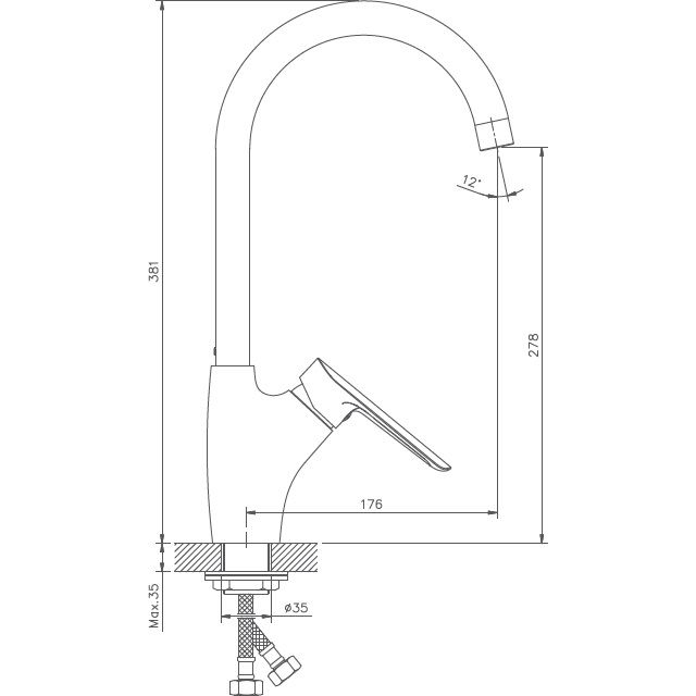 Смеситель для кухни Haiba HB70198