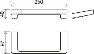 Полотенцедержатель 25 см Ravak 10° TD 300.00, X07P324