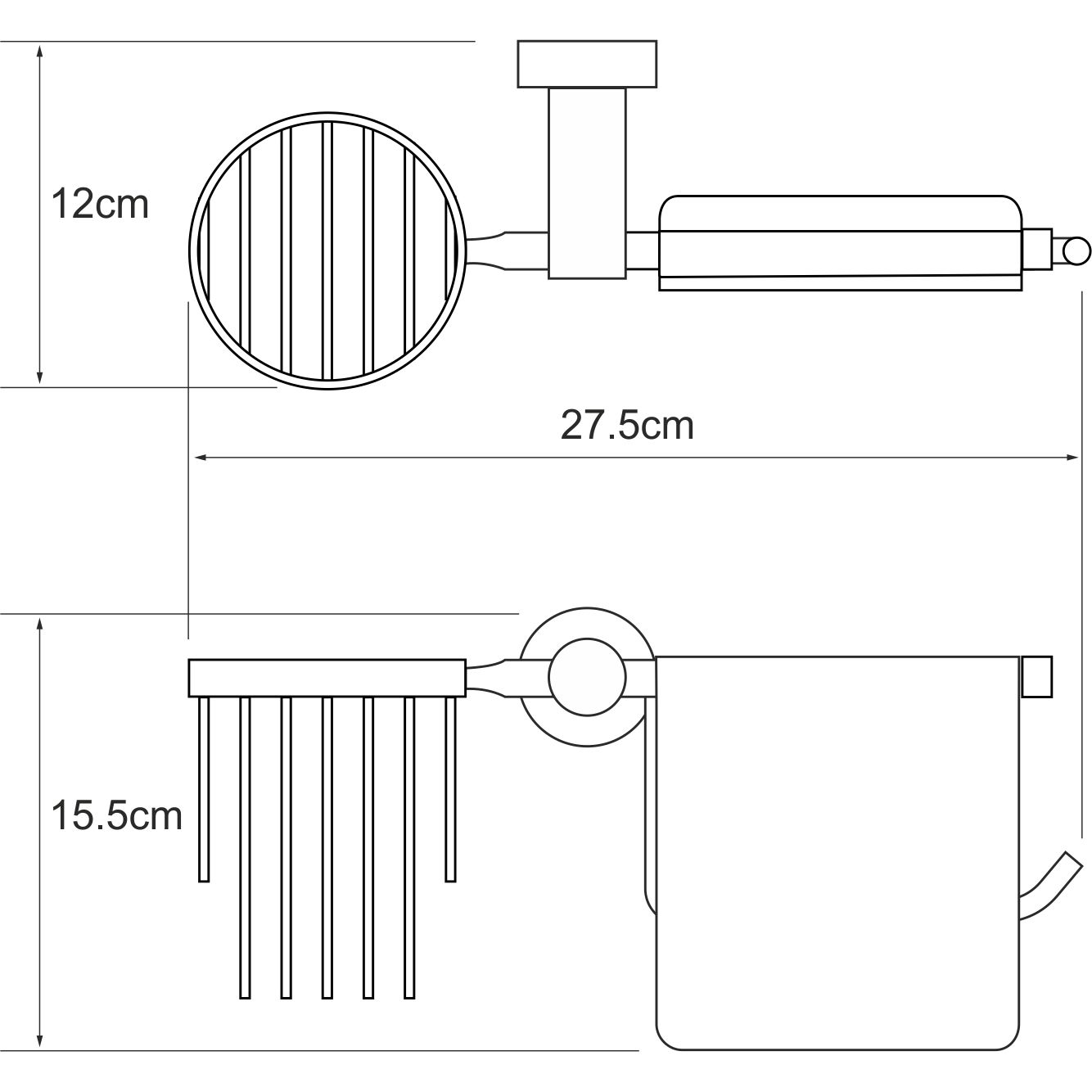 Держатель туалетной бумаги и освежителя WasserKRAFT Donau, K-9459