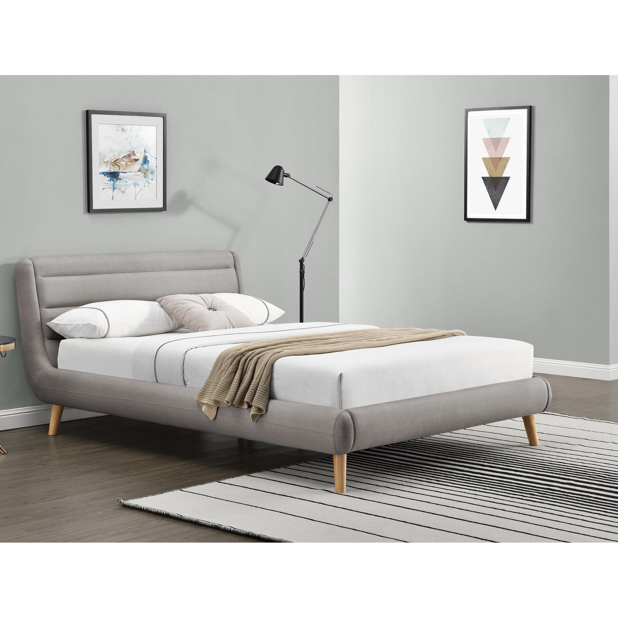 Кровать Halmar Elanda светло-серый 160/200, V-CH-ELANDA_160-LOZ-J.POPIEL