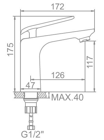 Смеситель для умывальника Ledeme L1074