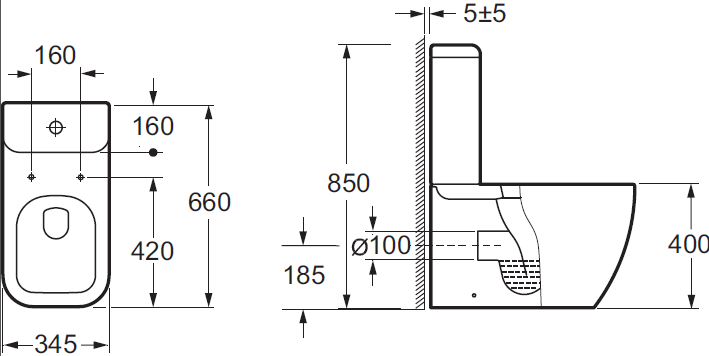 Чаша унитаза Belbagno Alpina, BB10100CP